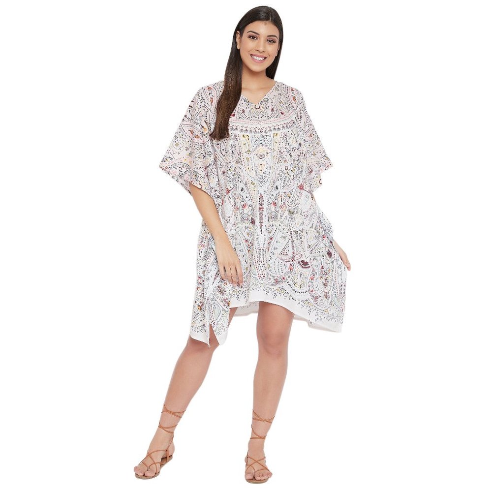Gypsie Blu Women  Paisley Print Tunic Bohemian Style Sleepwear and Mini Dress